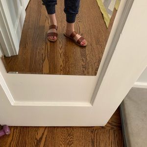 Old navy sandals, leather